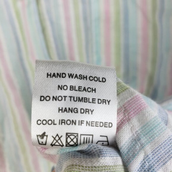 Superdown Revolve Damion 100% Cotton Button Up Shirt in Rainbow Stripes size XS - Picture 15 of 16